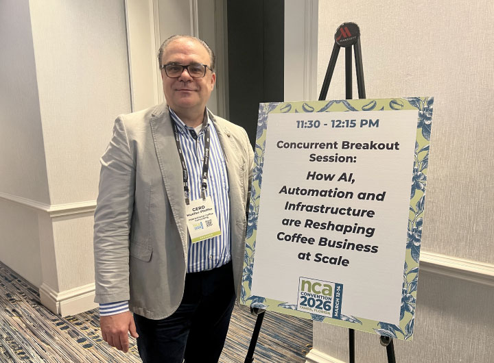 Gerd Müller-Pfeiffer as keynote speaker at National Coffee Association Tampa USA 2026