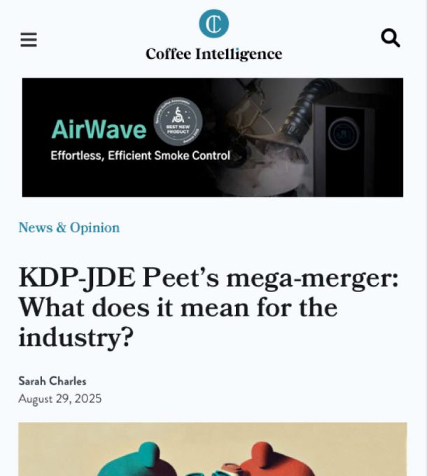 screenshot of article of Coffee Intelligence 